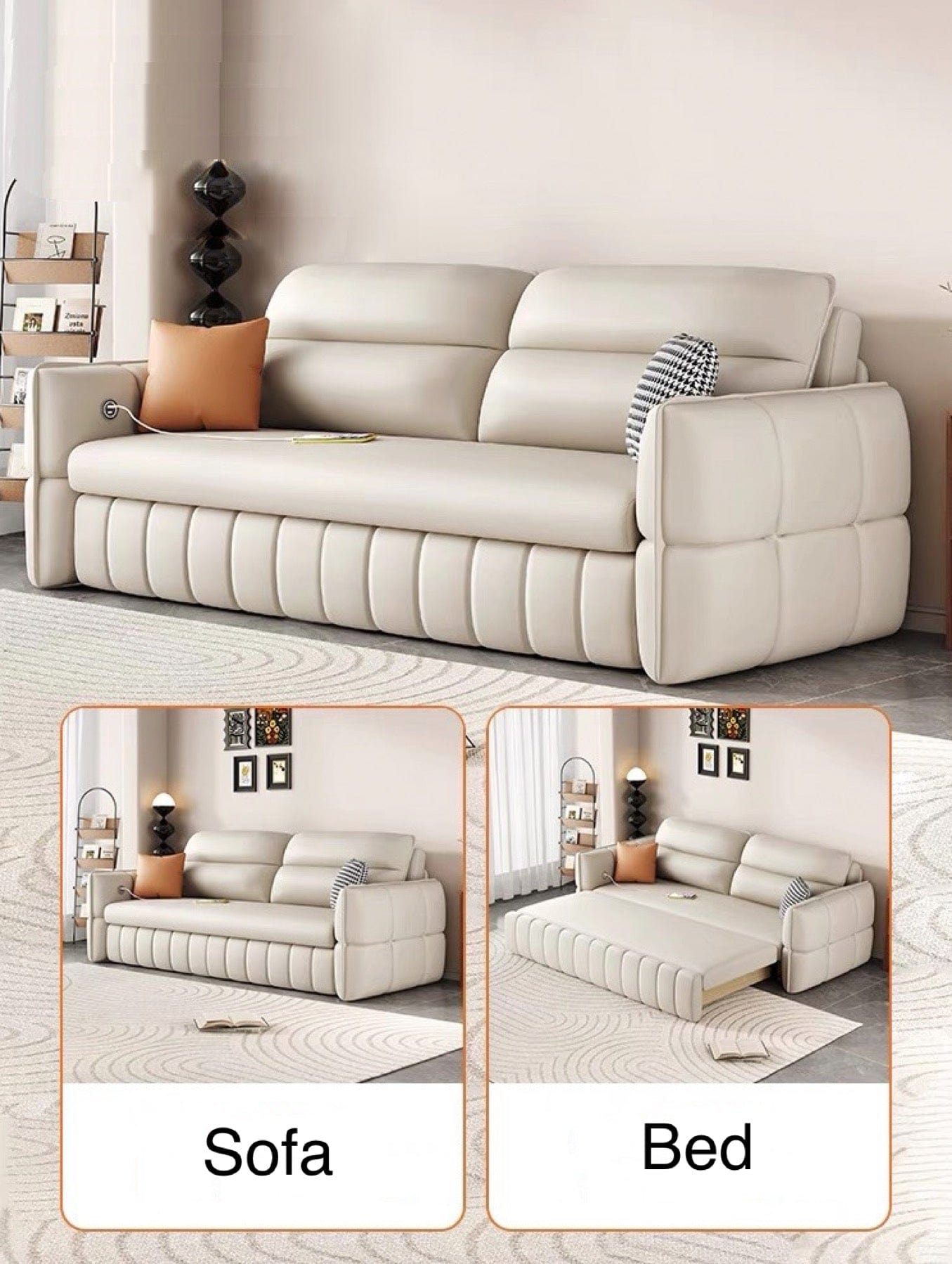 Home Atelier Ariyo Cat Proof Scratch Resistant Storage Sofa Bed
