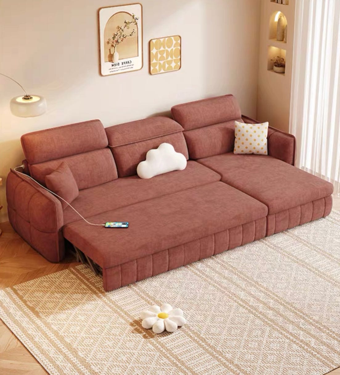 Home Atelier Ariyo Scratch Resistant Storage Sofa Bed
