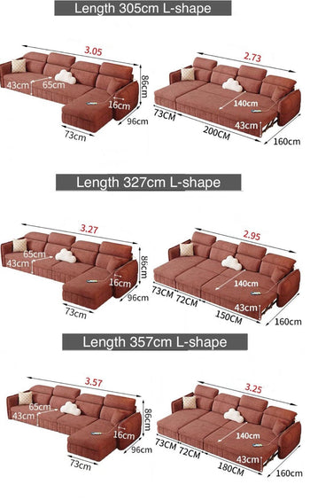 Home Atelier Ariyo Scratch Resistant Storage Sofa Bed