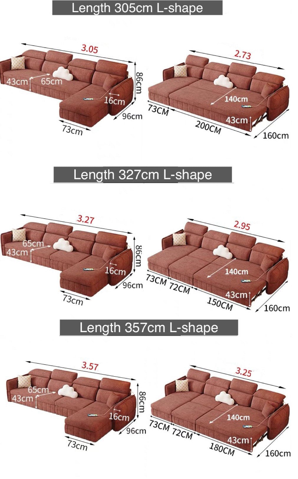 Home Atelier Ariyo Scratch Resistant Storage Sofa Bed