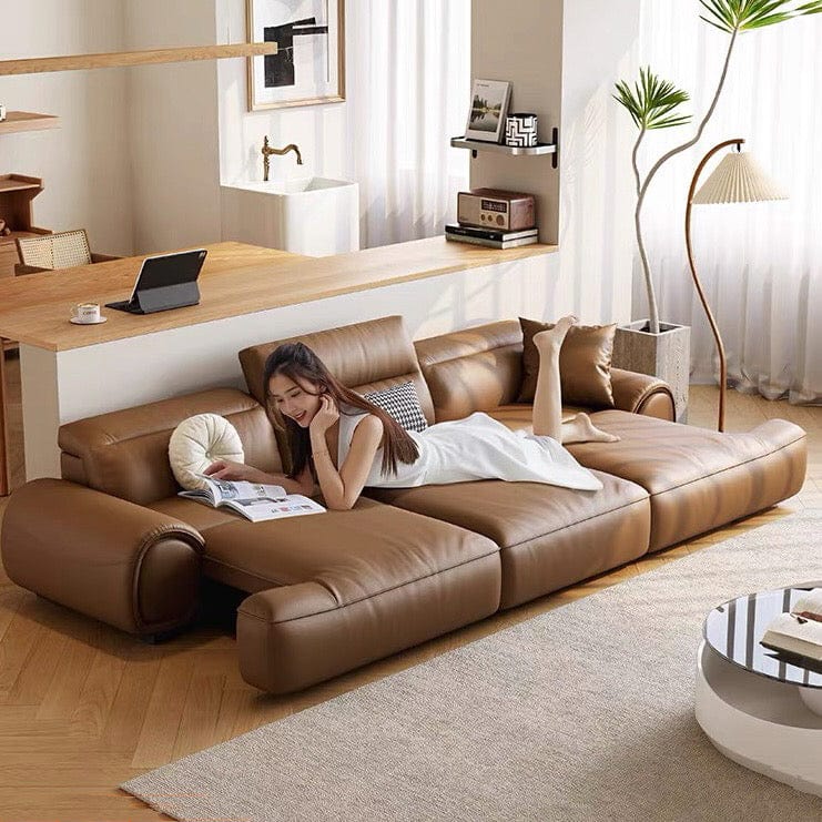 Home Atelier Aroy Electric Motorized Leather Sofa Bed