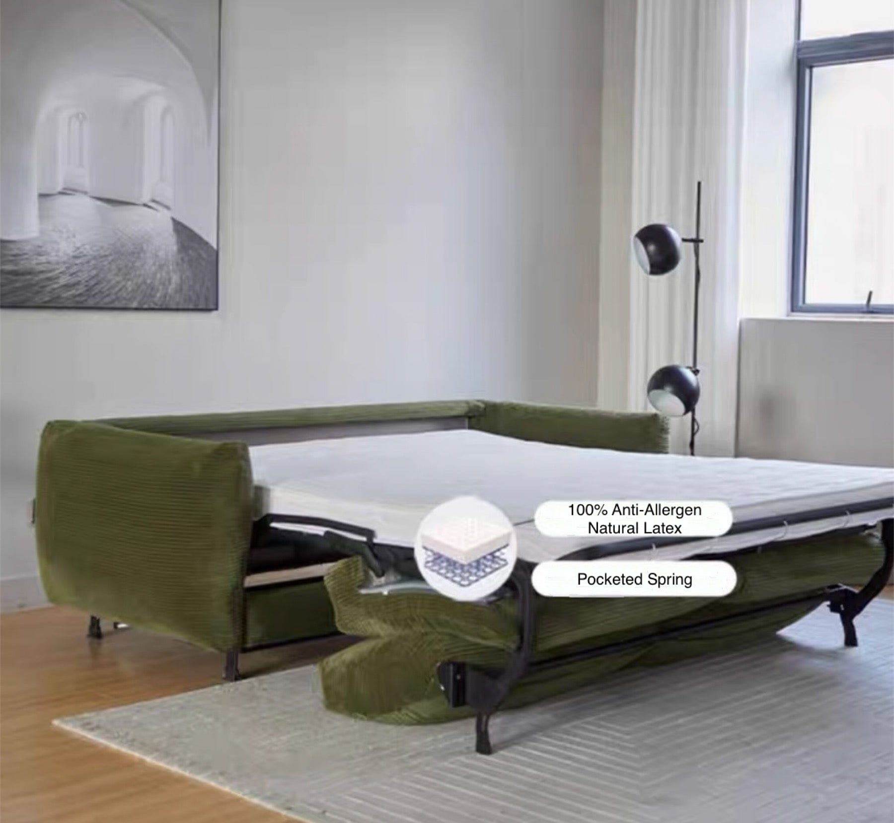 Home Atelier Artemis Foldable Sofa Bed with Mattress