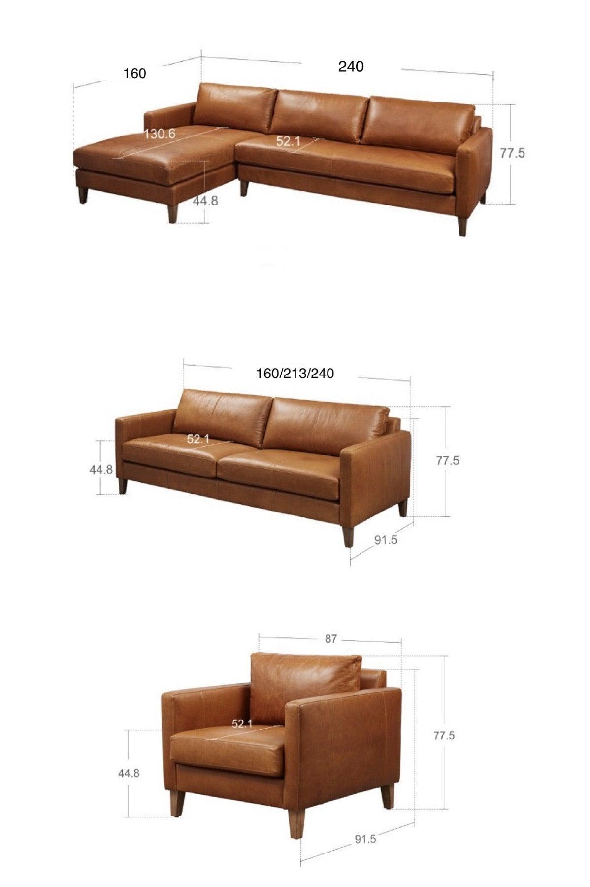 Home Atelier Arthur Leather Sectional Sofa