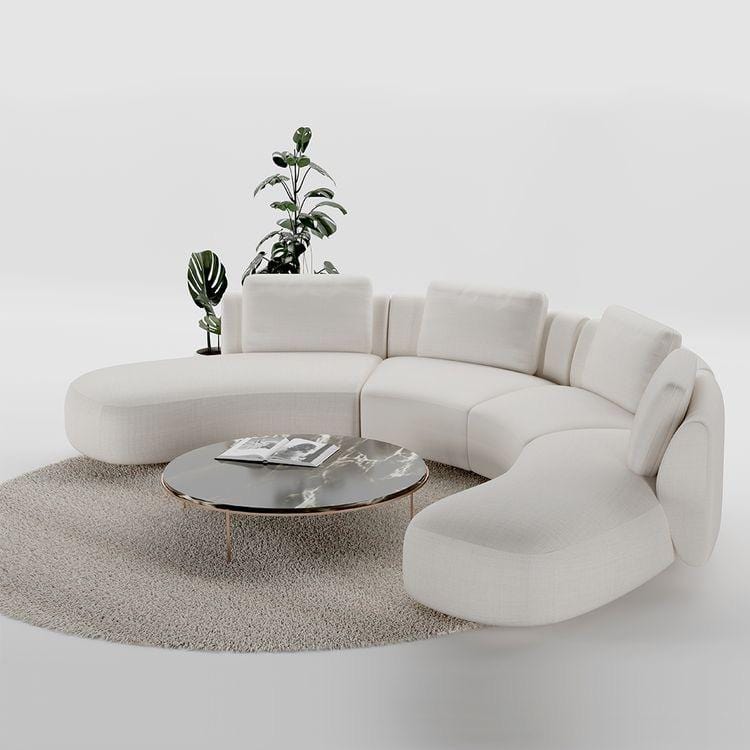 Home Atelier Ashley Performance Boucle Curve Sofa