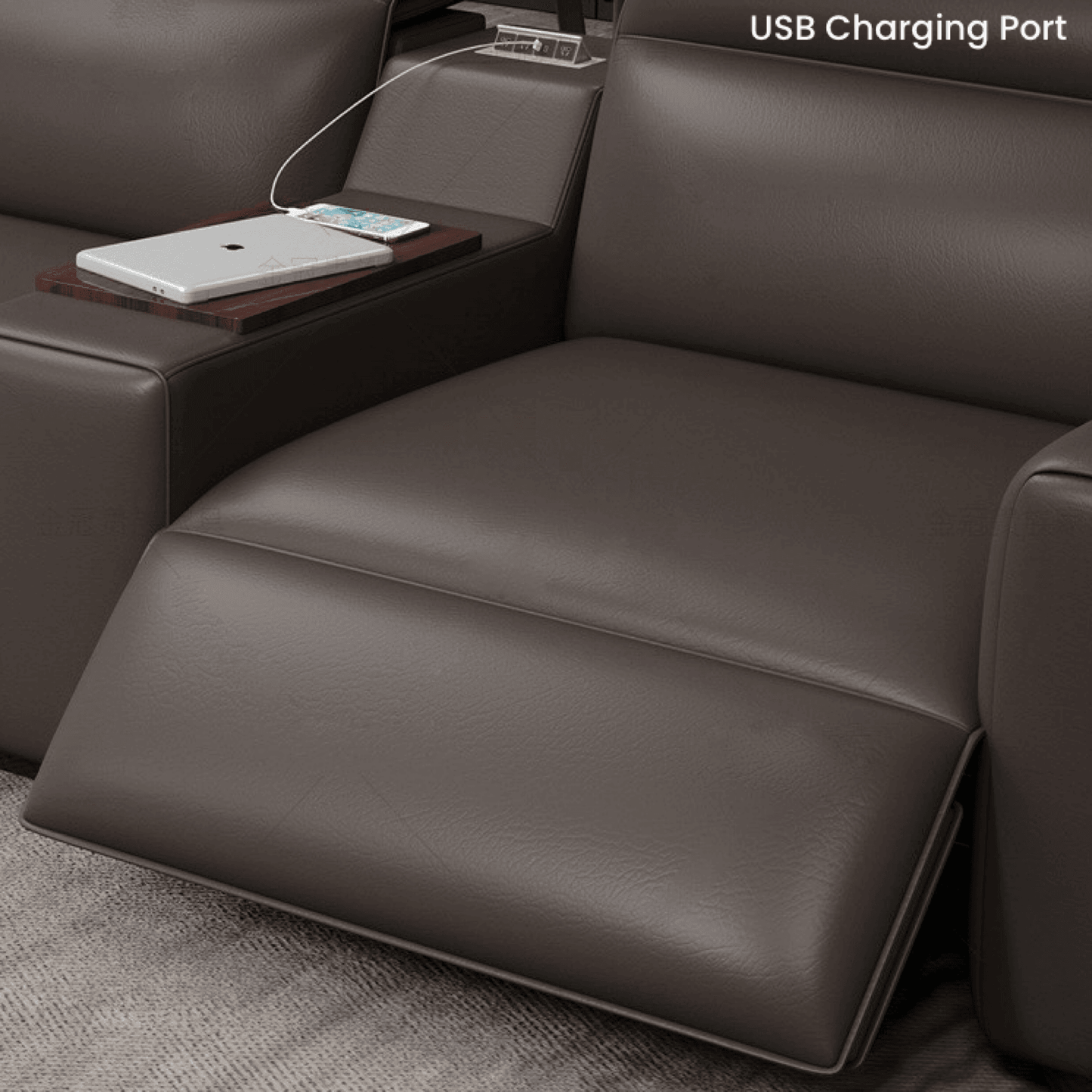 Home Atelier Athena Electric Recliner Leather Sofa