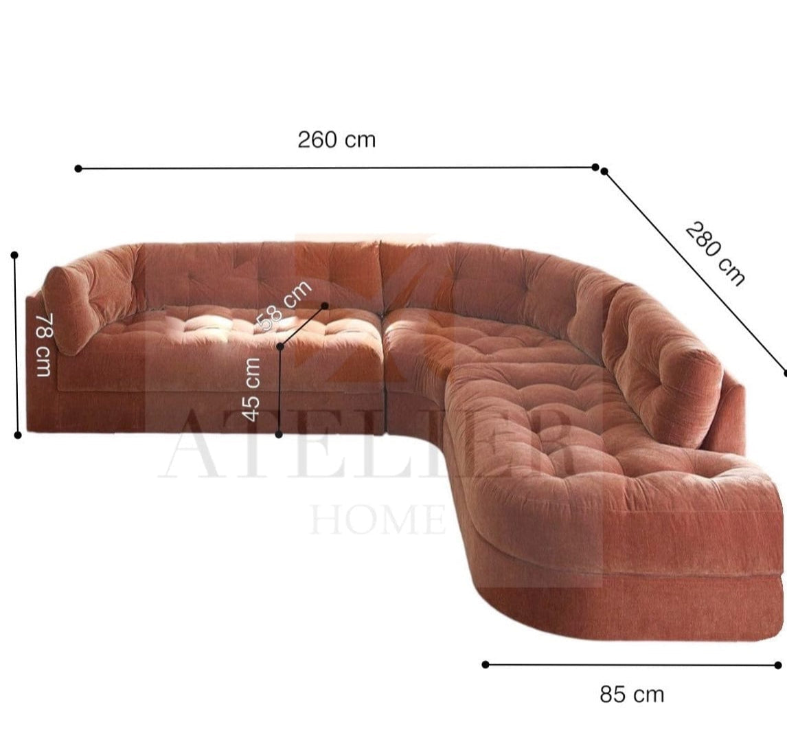 Home Atelier Audrey Performance Boucle Curve Sofa