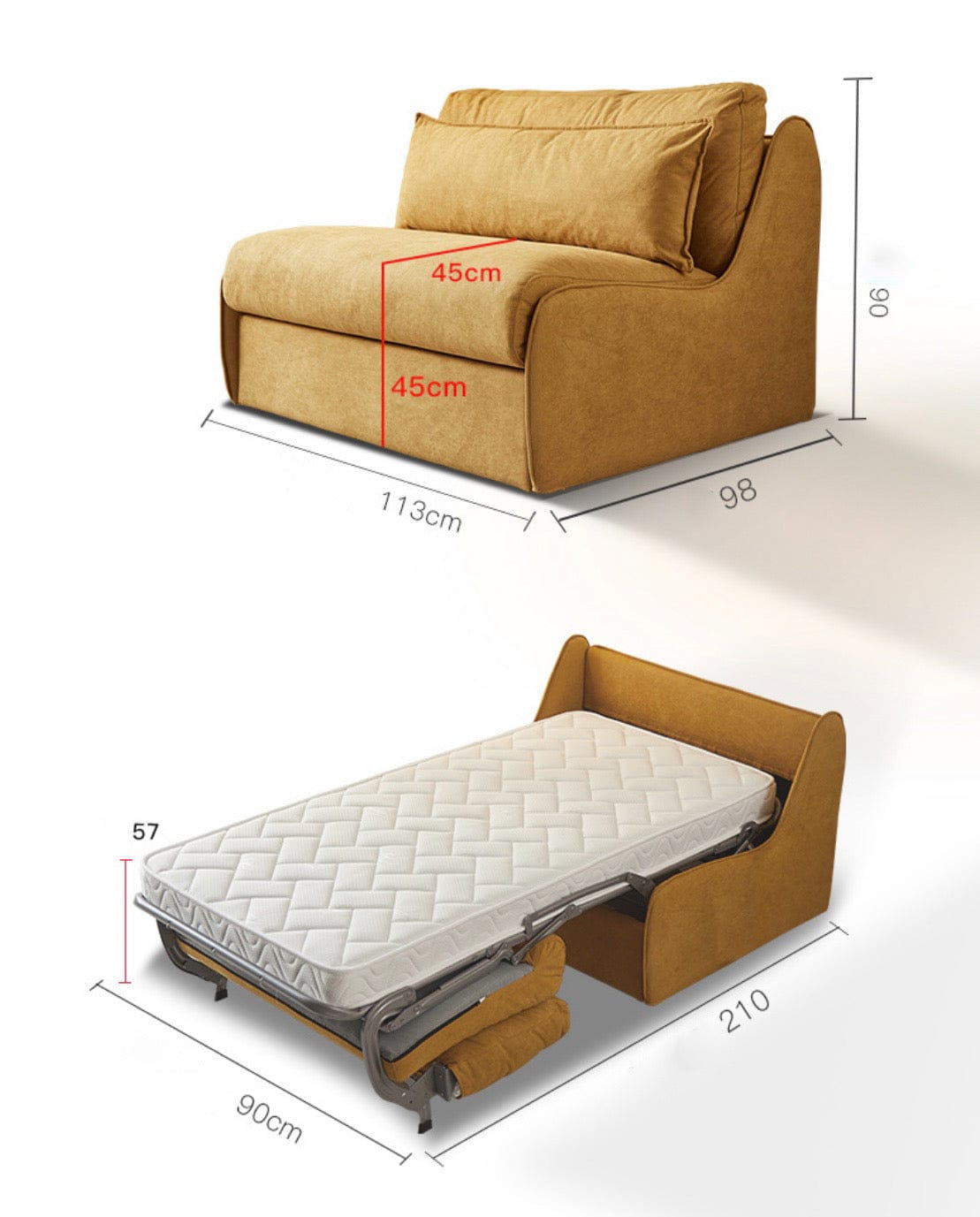 Home Atelier Austin Foldable Sofa Bed