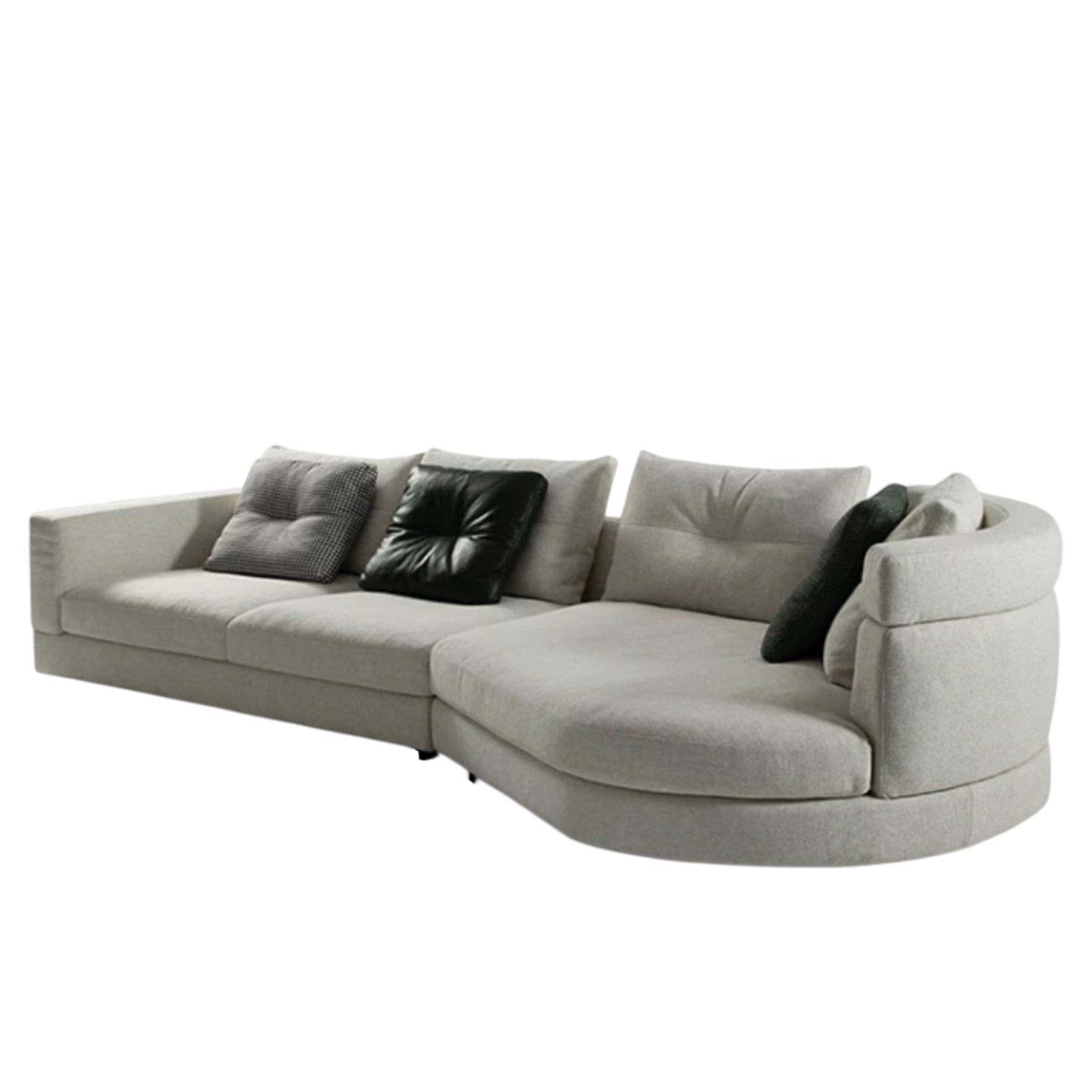 Home Atelier Bax Designer Sectional Round Chaise Sofa