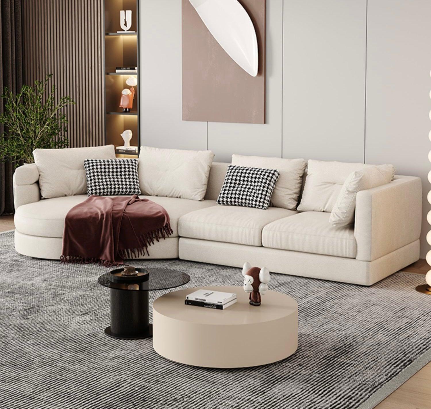Home Atelier Baxter Designer Sectional Round Chaise Sofa