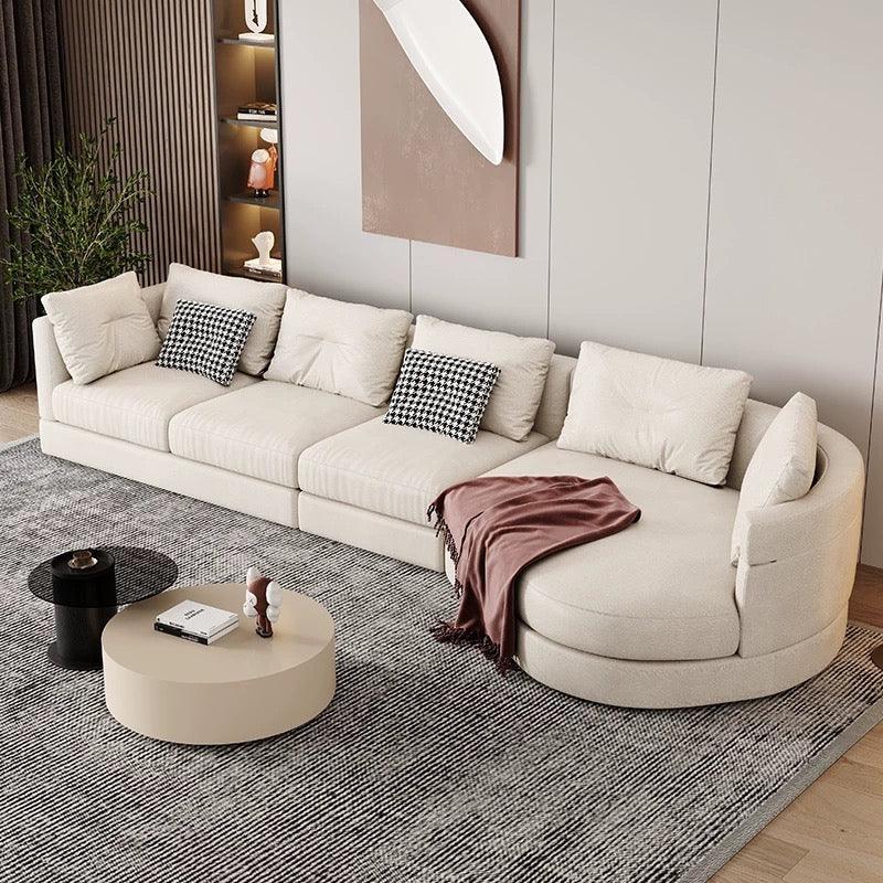 Home Atelier Baxter Designer Sectional Round Chaise Sofa