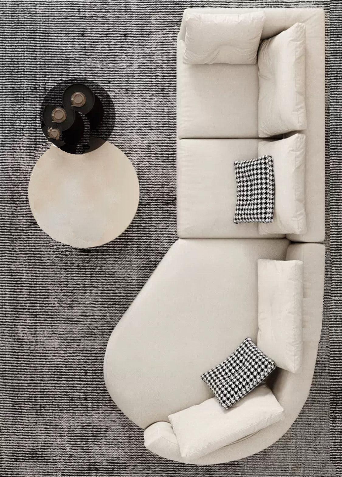 Home Atelier Baxter Designer Sectional Round Chaise Sofa