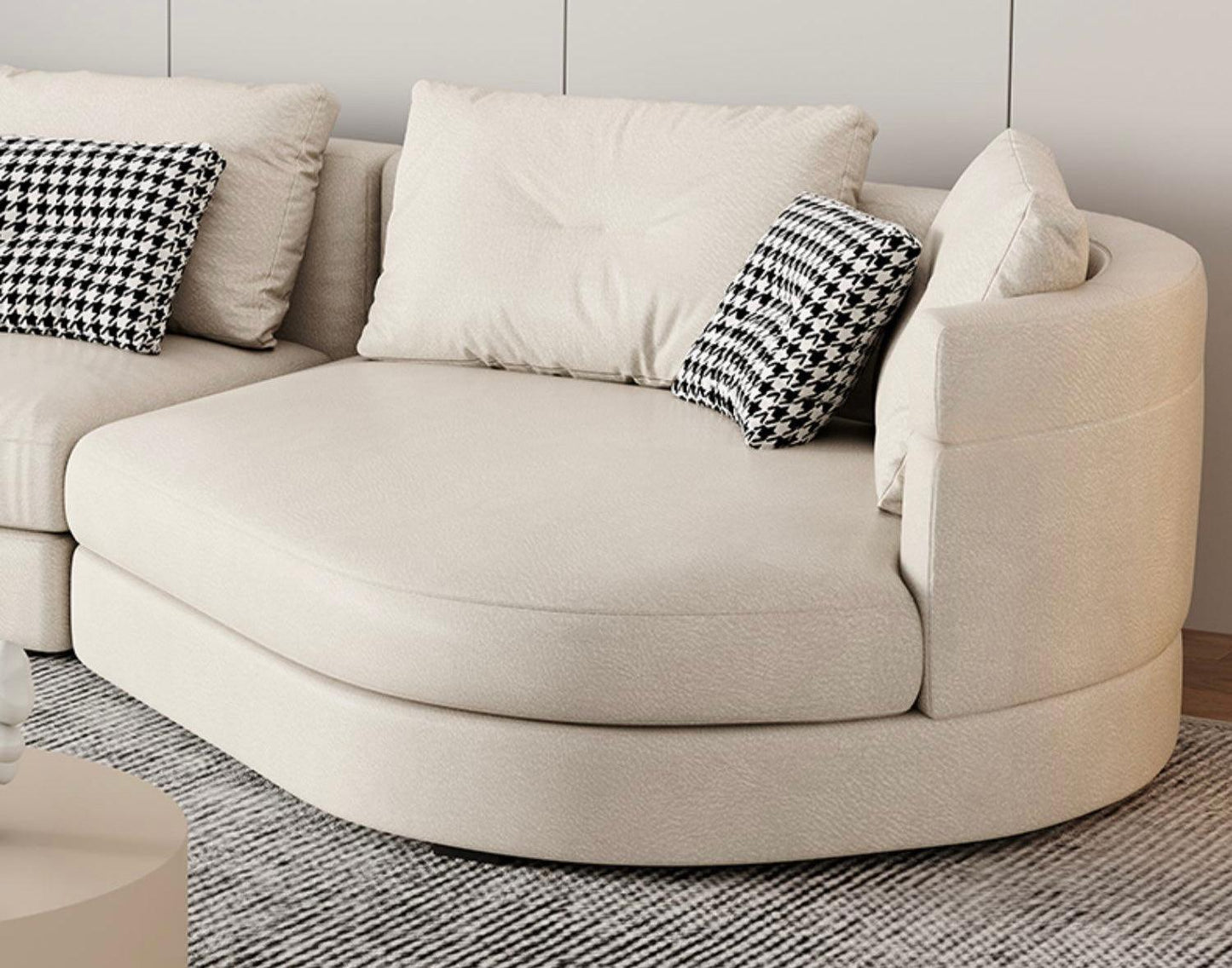Home Atelier Baxter Designer Sectional Round Chaise Sofa