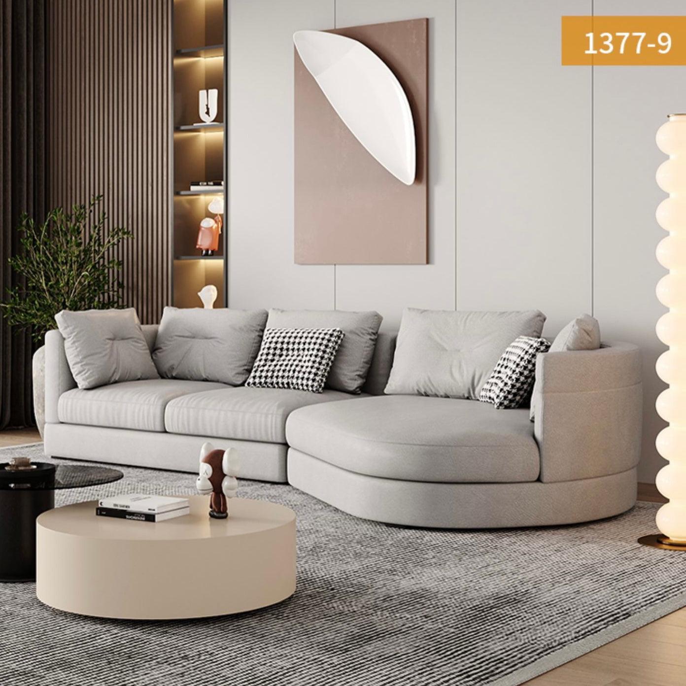 Home Atelier Baxter Designer Sectional Round Chaise Sofa