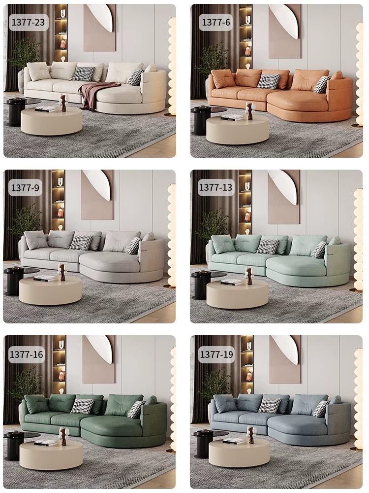 Home Atelier Baxter Designer Sectional Round Chaise Sofa