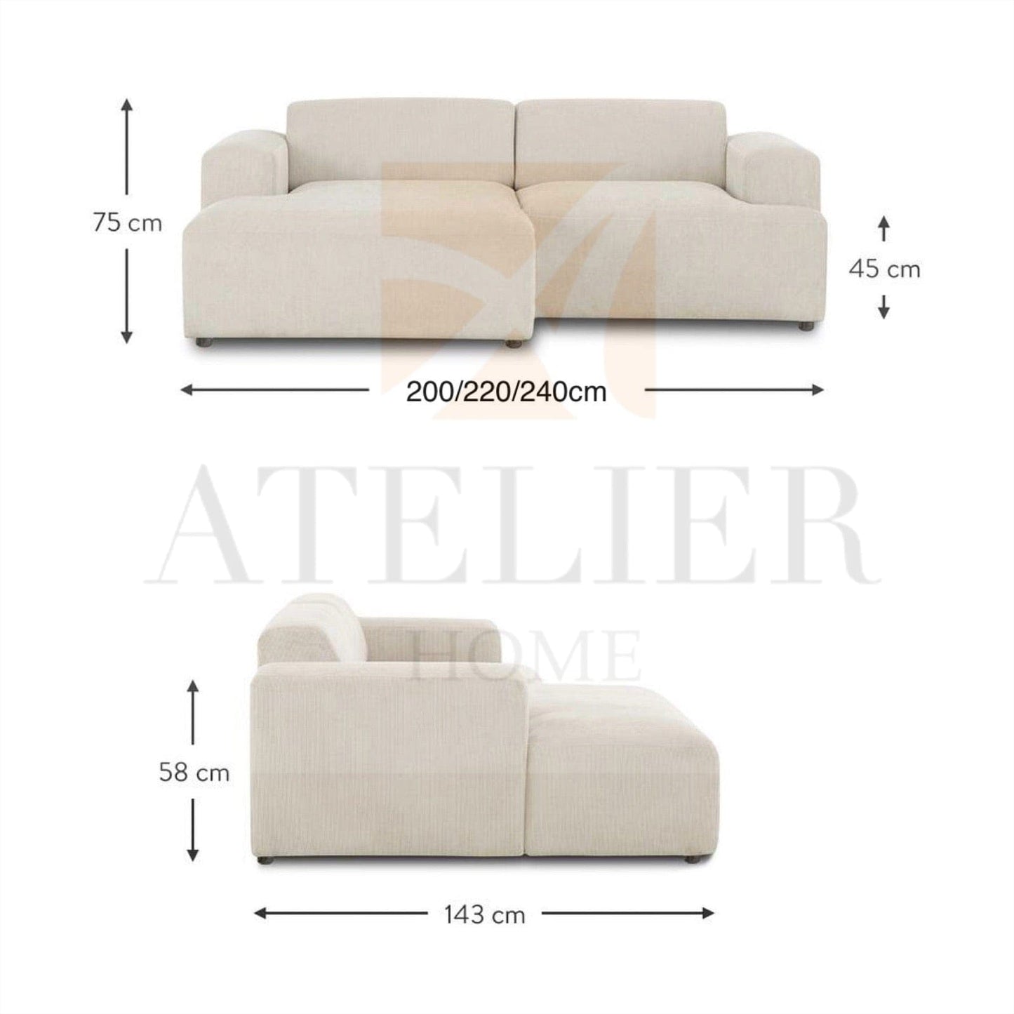 Home Atelier Beatrice Sectional Sofa