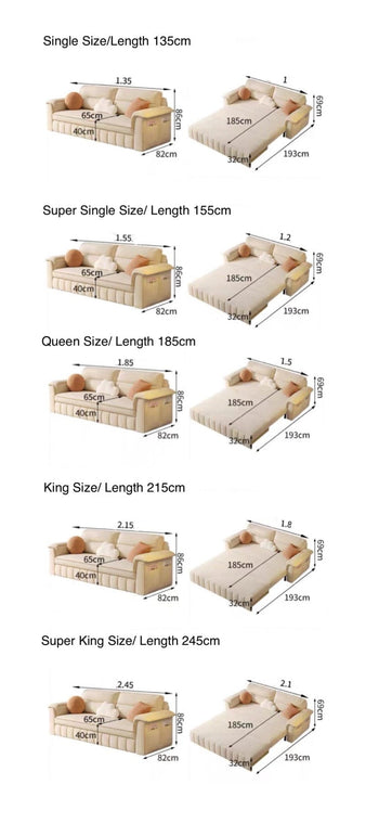 Home Atelier Ben Scratch Resistant Storage Sofa Bed