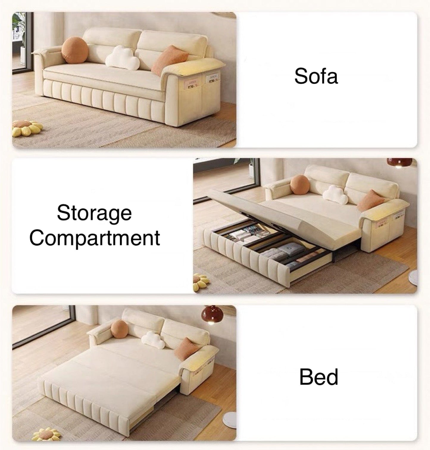 Home Atelier Ben Scratch Resistant Storage Sofa Bed