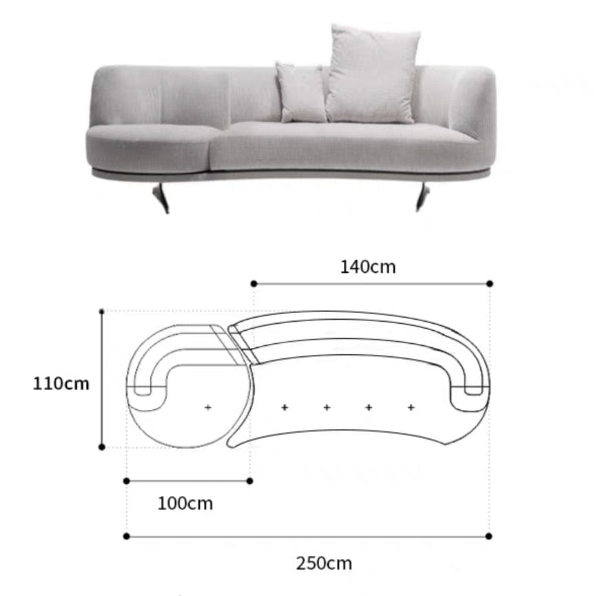 Home Atelier Berila Performance Boucle Curve Sofa