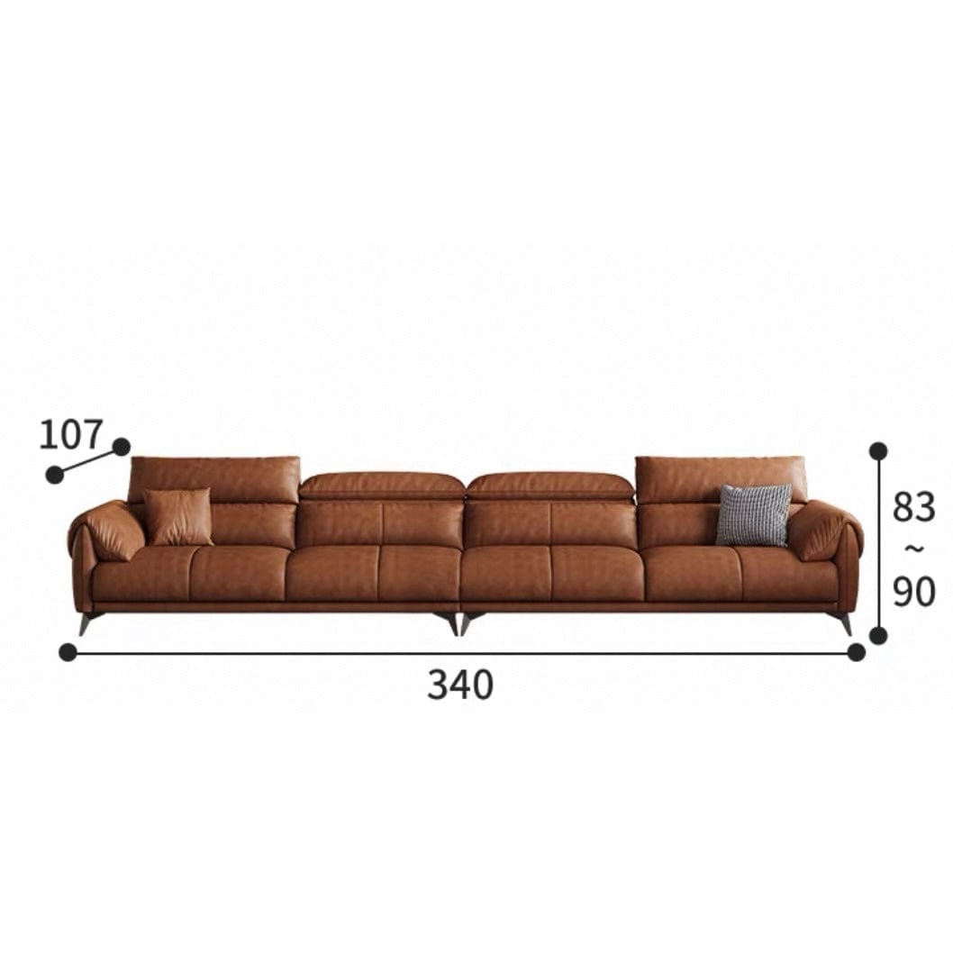 Home Atelier Bernard Genuine Leather Sectional Sofa