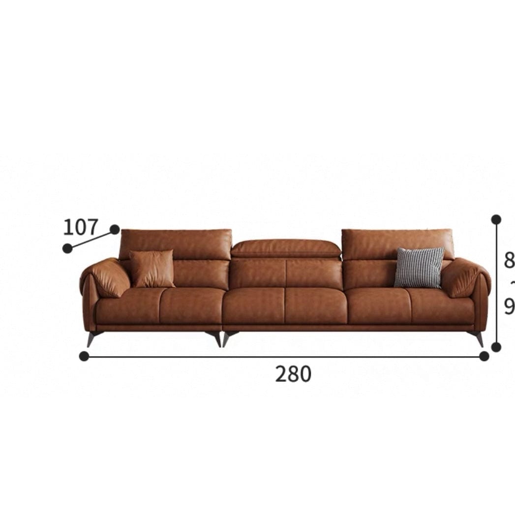 Home Atelier Bernard Genuine Leather Sectional Sofa