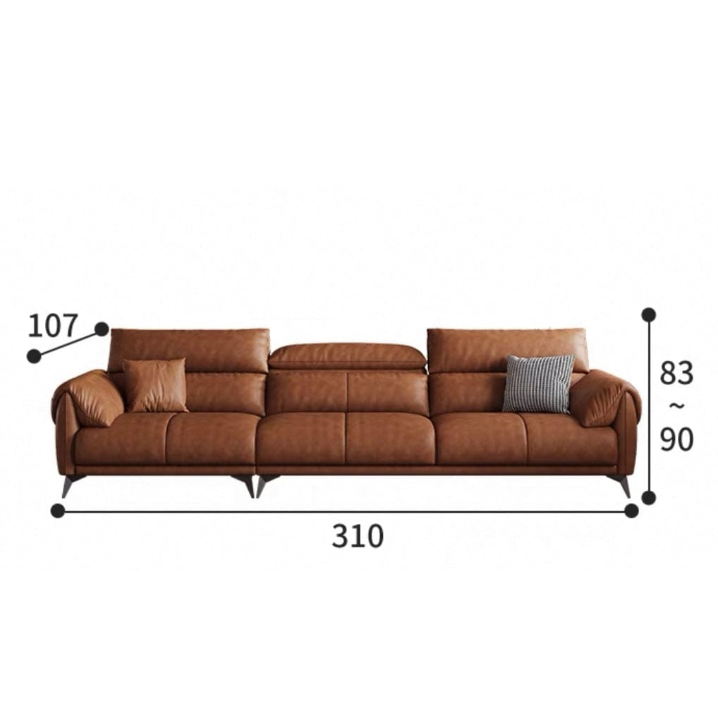 Home Atelier Bernard Genuine Leather Sectional Sofa