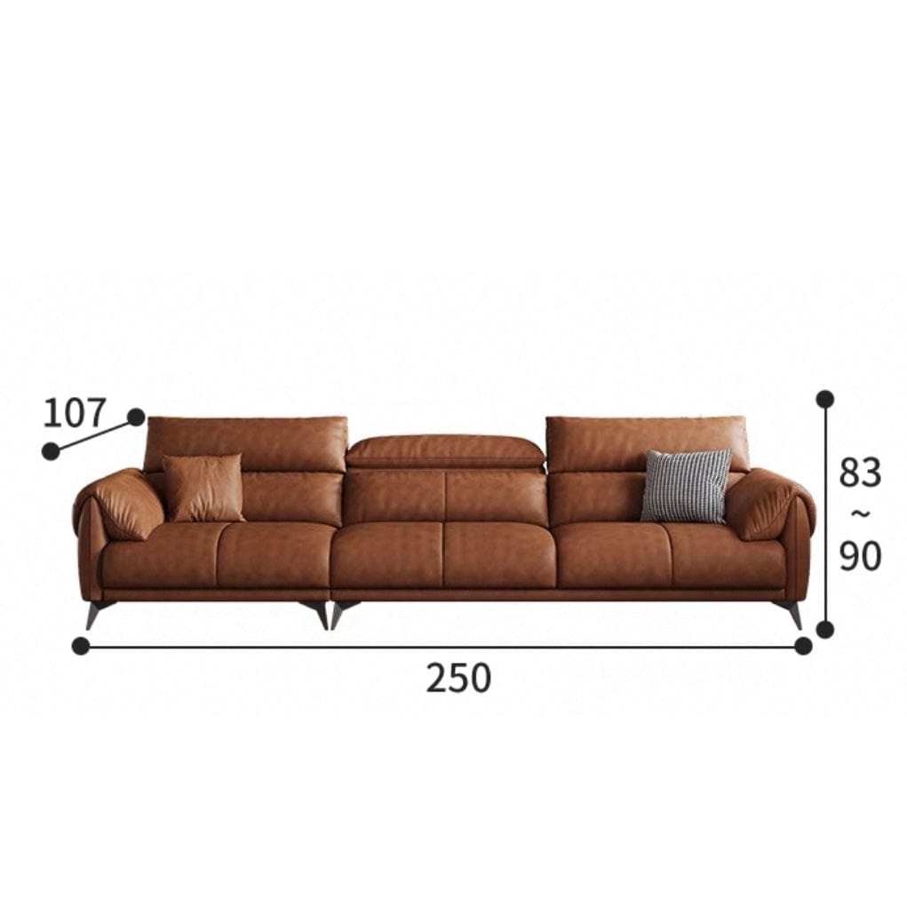 Home Atelier Bernard Genuine Leather Sectional Sofa