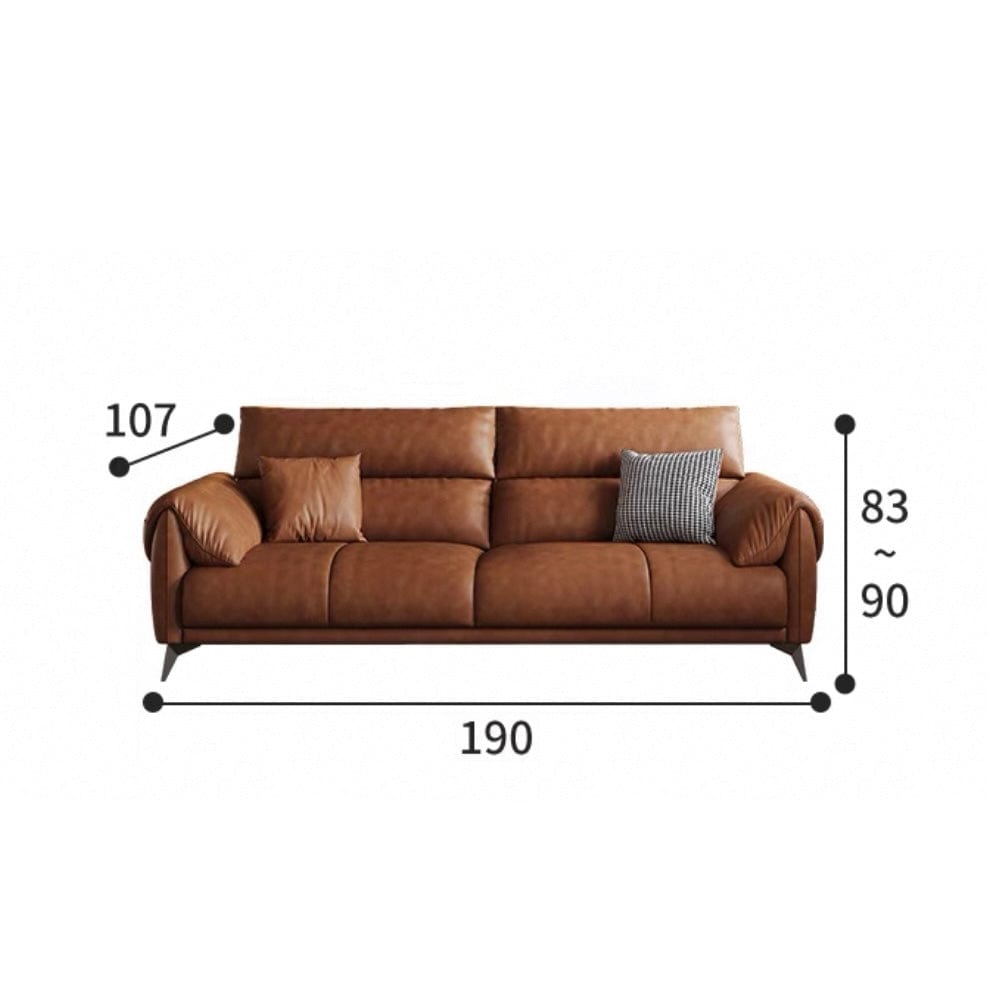 Home Atelier Bernard Genuine Leather Sectional Sofa