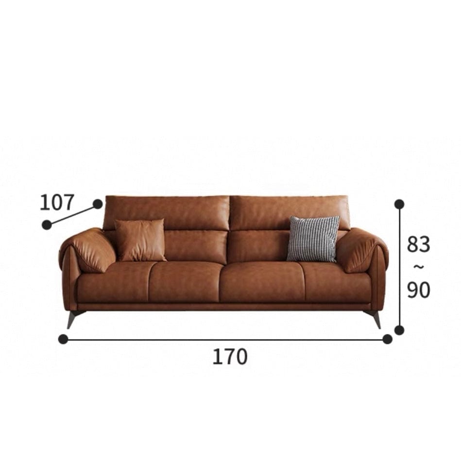 Home Atelier Bernard Genuine Leather Sectional Sofa