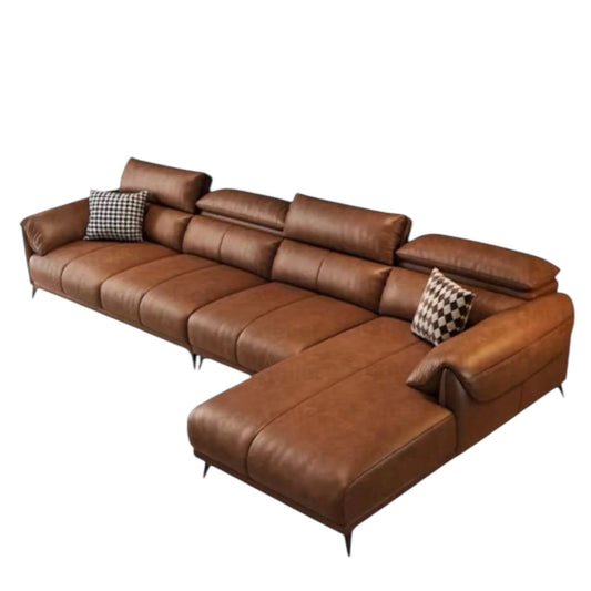 Home Atelier Bernard Genuine Leather Sectional Sofa
