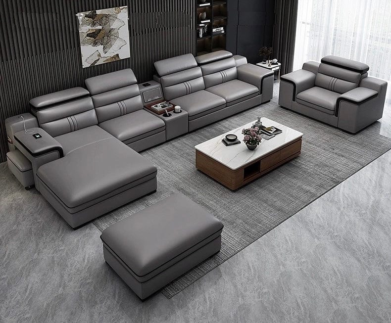Home Atelier Bradford Leather Sectional Sofa