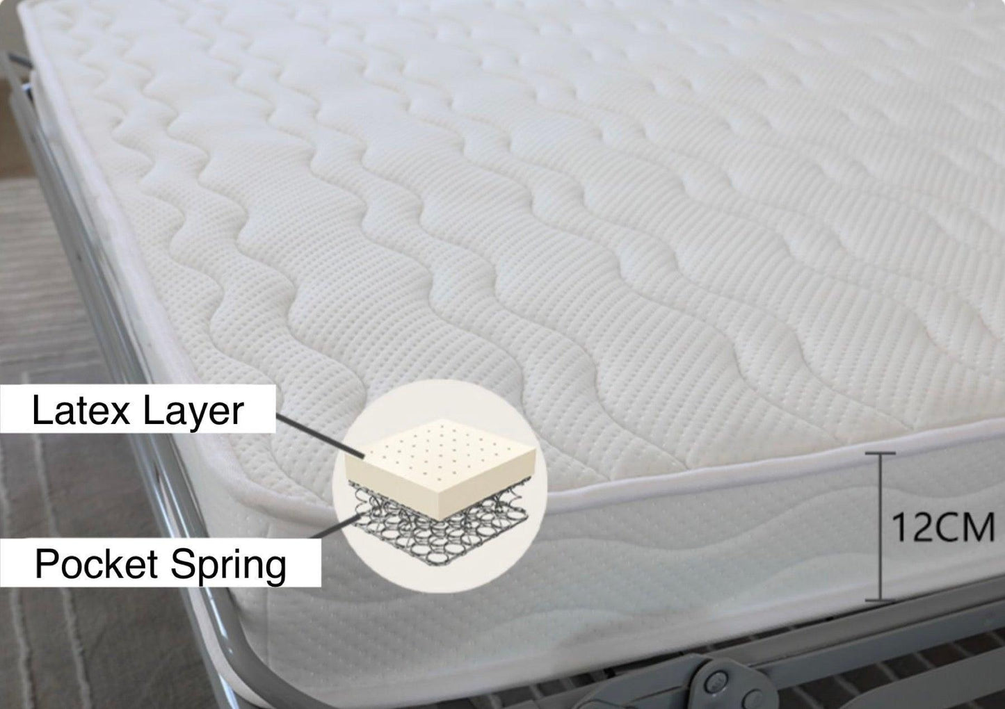 Home Atelier Caleb Foldable Sofa Bed with Mattress