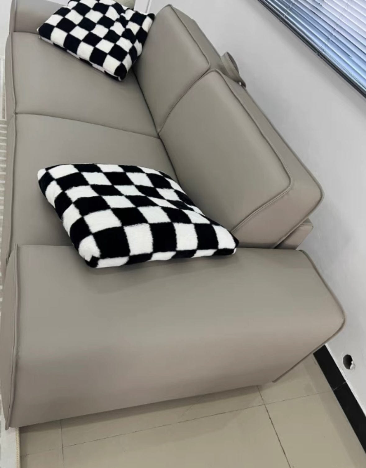 Home Atelier Camden Leather Foldable Sofa Bed with Mattress