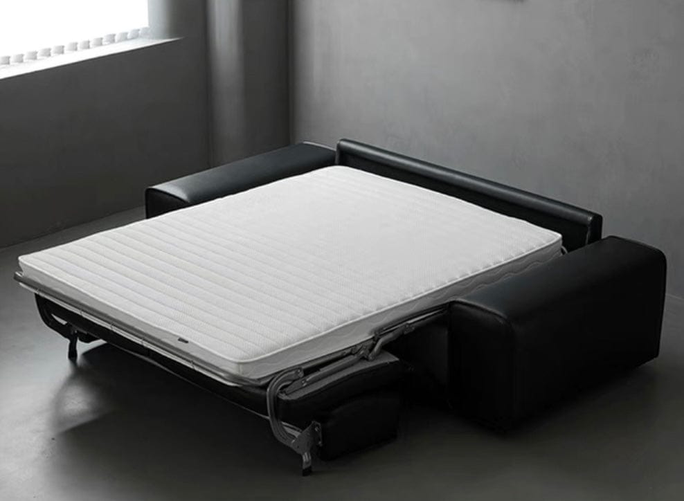 Home Atelier Camden Leather Foldable Sofa Bed with Mattress