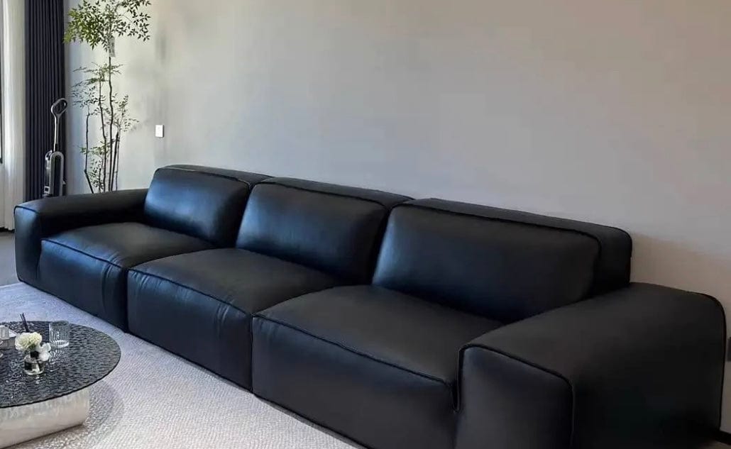 Home Atelier Camden Leather Foldable Sofa Bed with Mattress