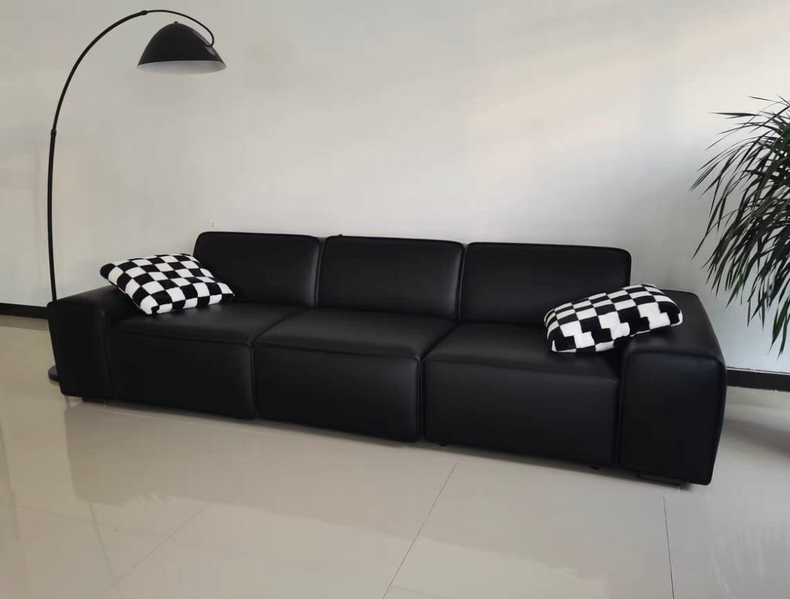 Home Atelier Camden Leather Foldable Sofa Bed with Mattress