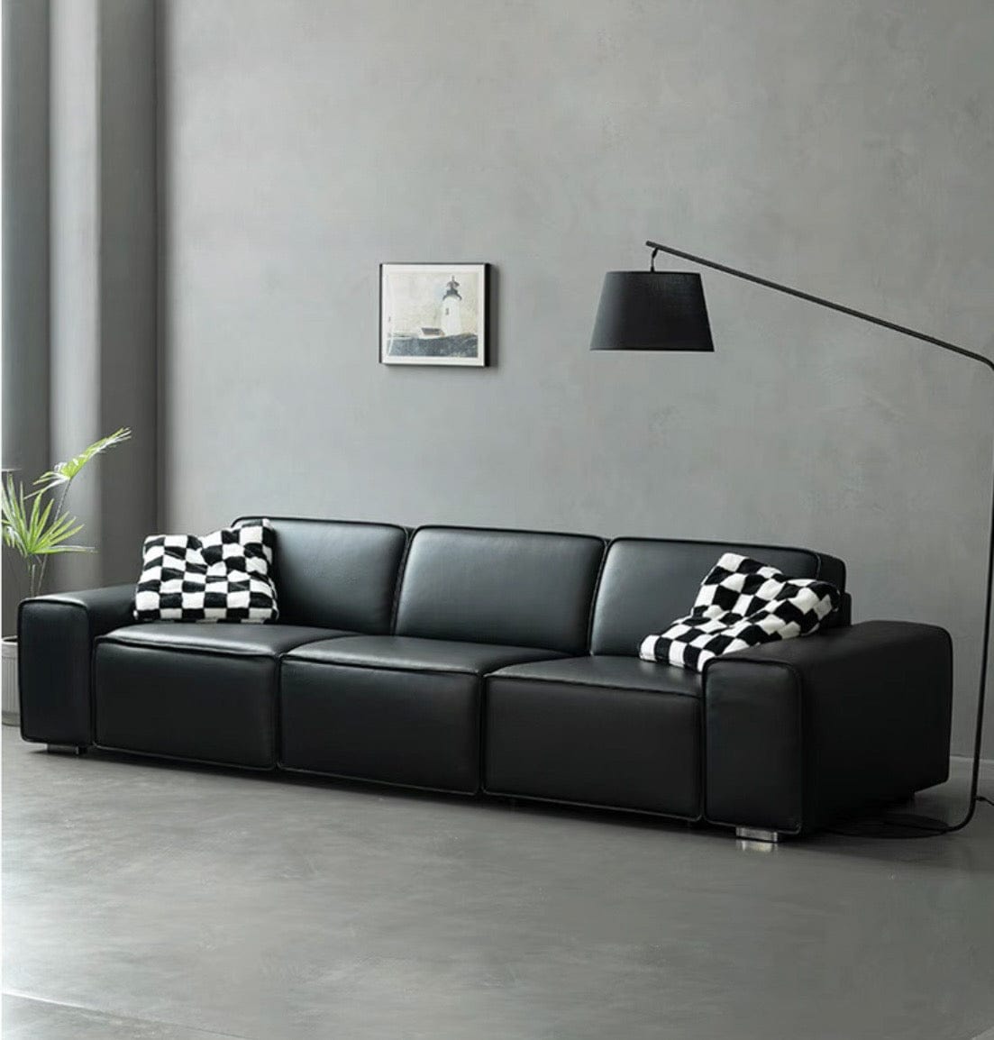 Home Atelier Camden Leather Foldable Sofa Bed with Mattress