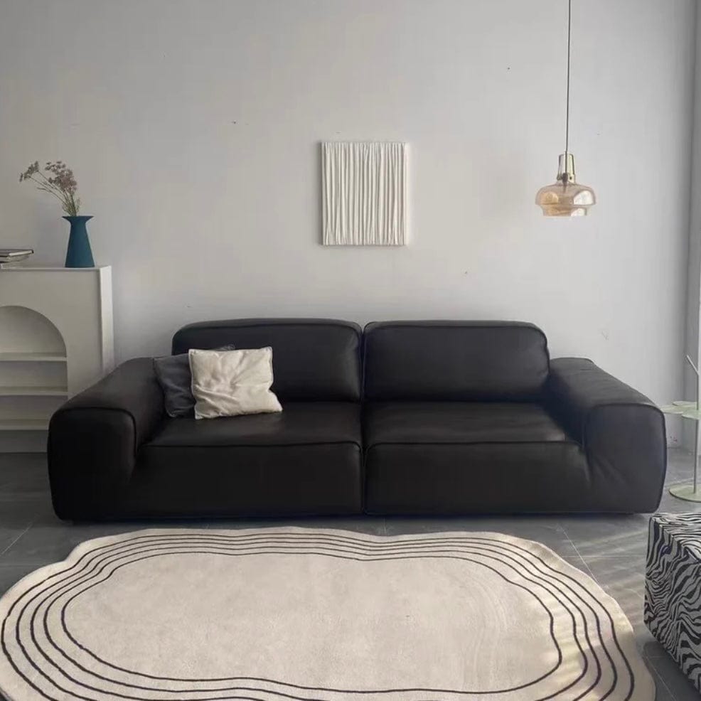 Home Atelier Camden Leather Foldable Sofa Bed with Mattress