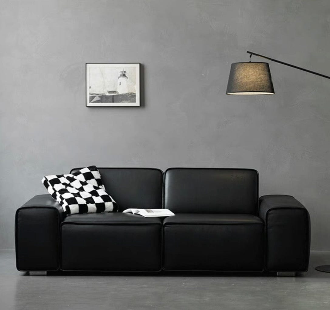 Home Atelier Camden Leather Foldable Sofa Bed with Mattress