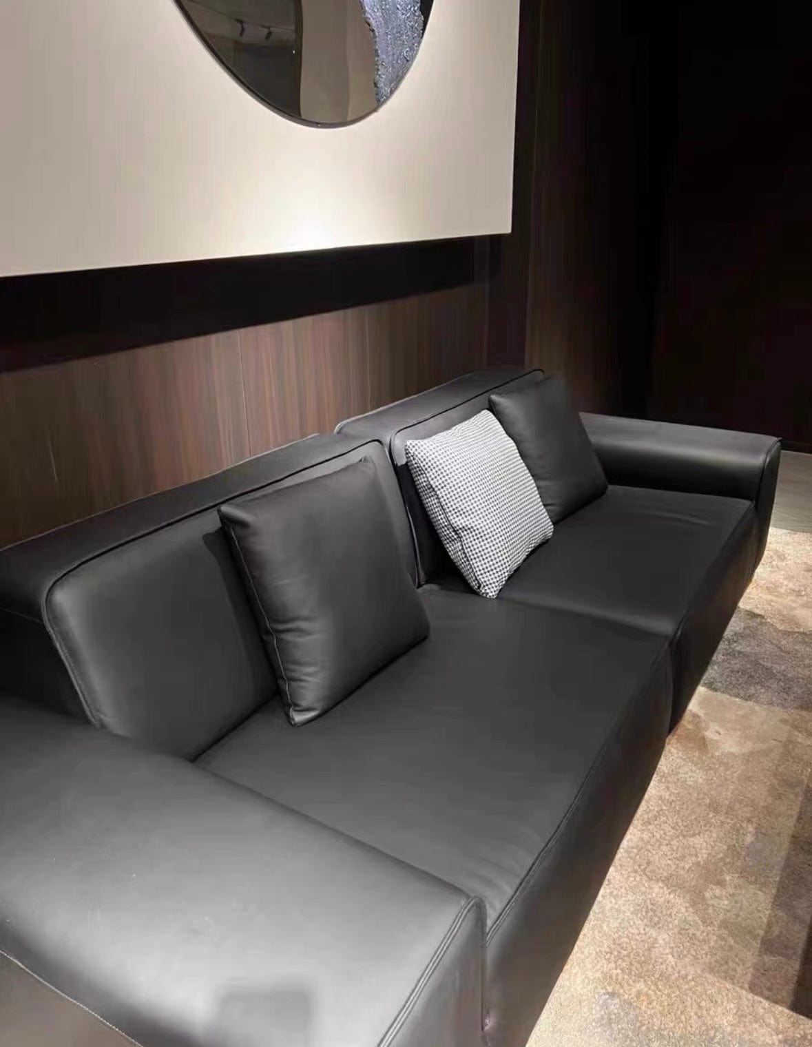 Home Atelier Camden Leather Foldable Sofa Bed with Mattress