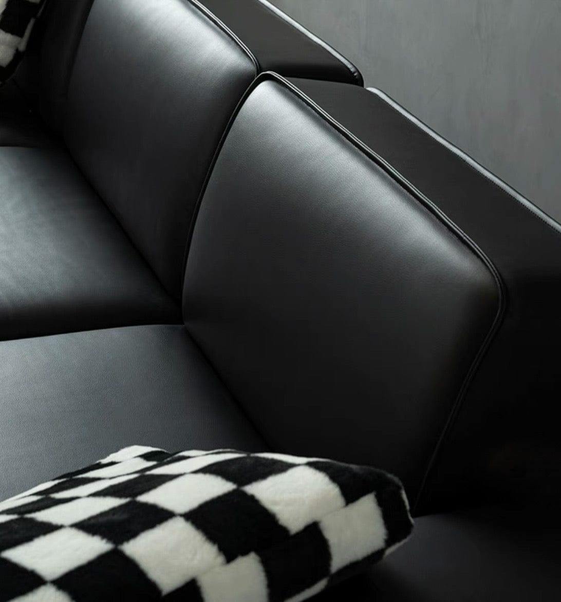 Home Atelier Camden Leather Foldable Sofa Bed with Mattress