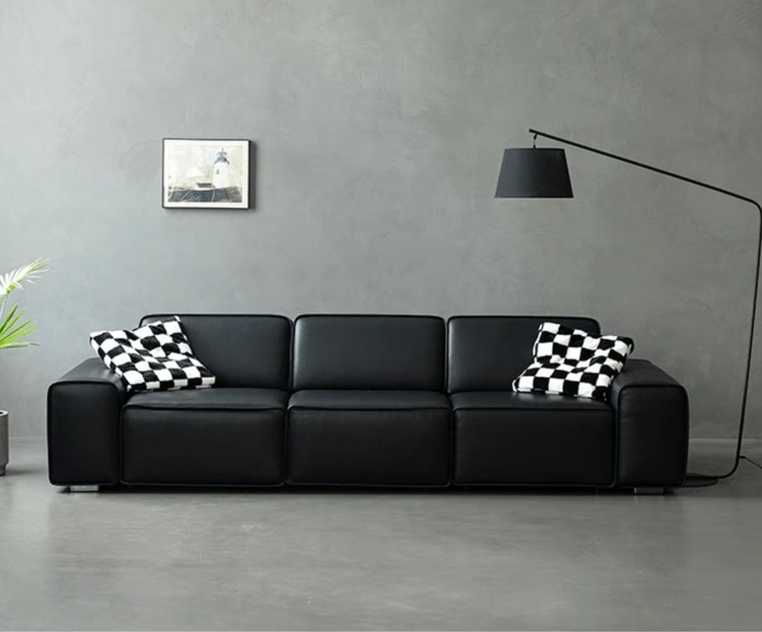 Home Atelier Camden Leather Foldable Sofa Bed with Mattress