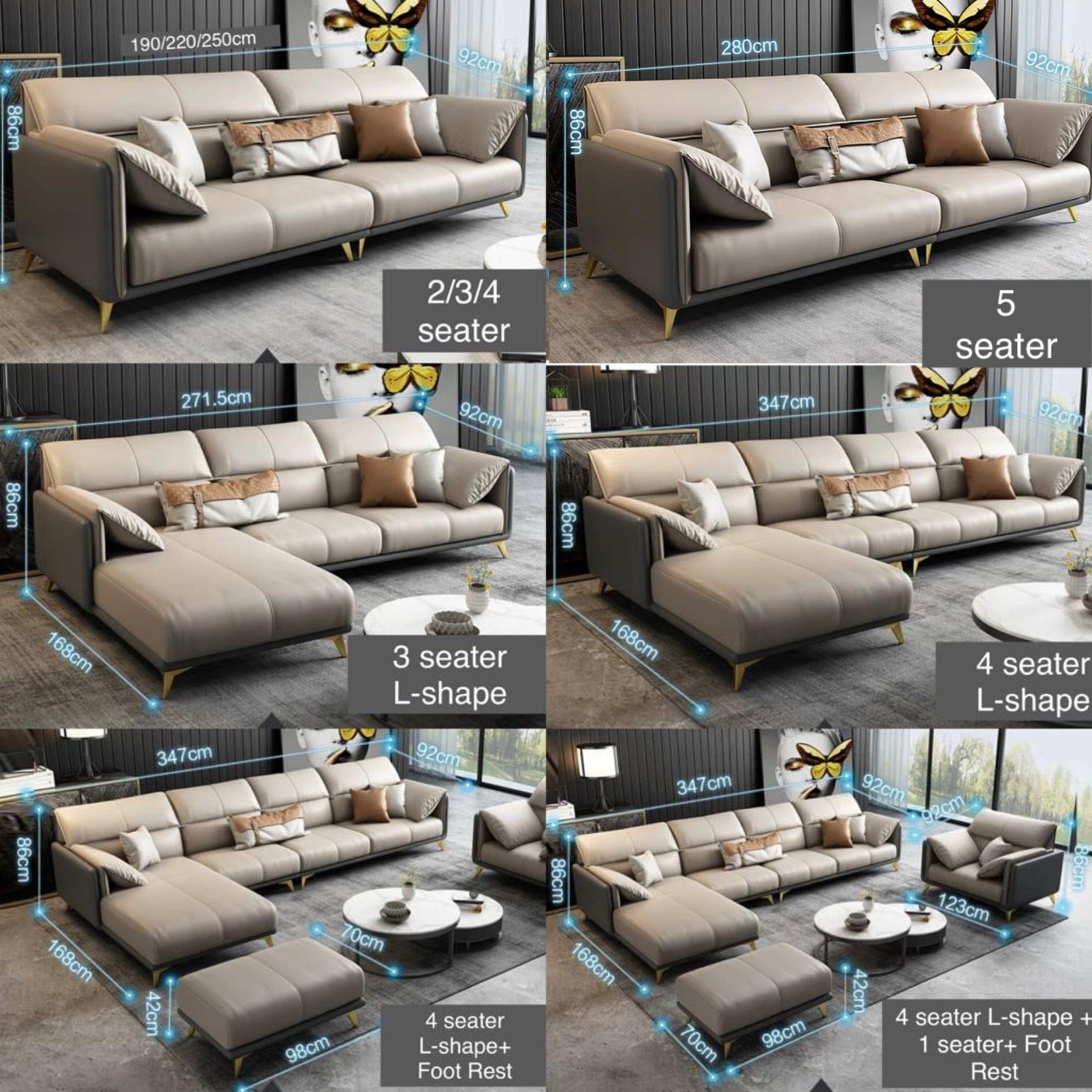 Home Atelier Caston Sectional Leather Sofa