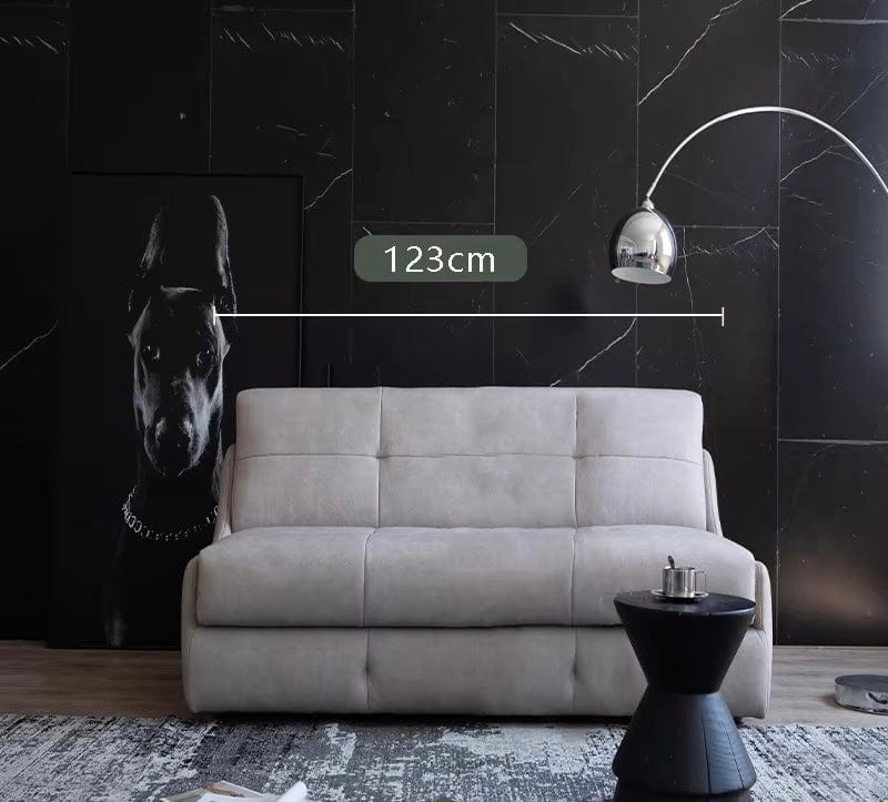 Home Atelier Cat Proof Scratch Resistant and Water Repellent Leather-Aire / XS Single Size/ Length 123cm Denna Scratch Resistant Leather-Aire Foldable Sofa Bed with Mattress