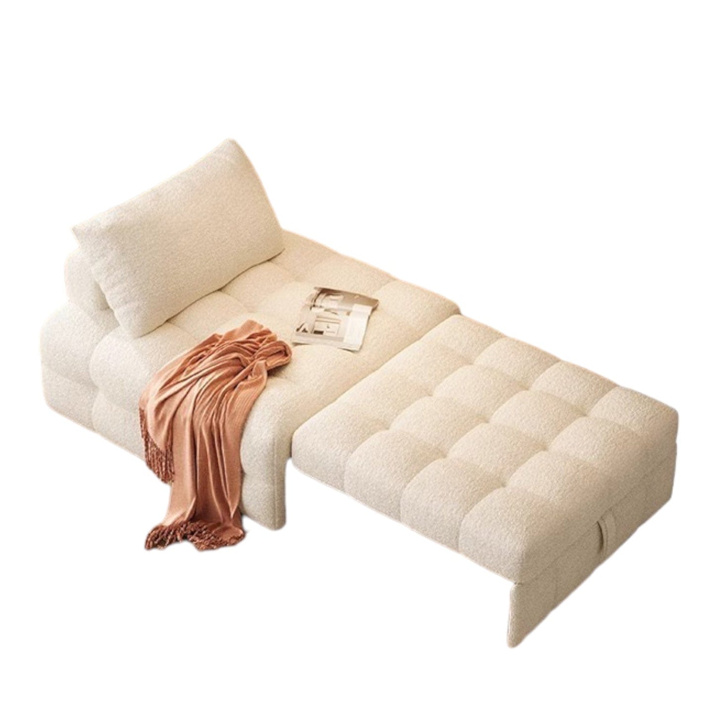 Home Atelier Cecil Tufted Pull-out Boucle Sofa Bed