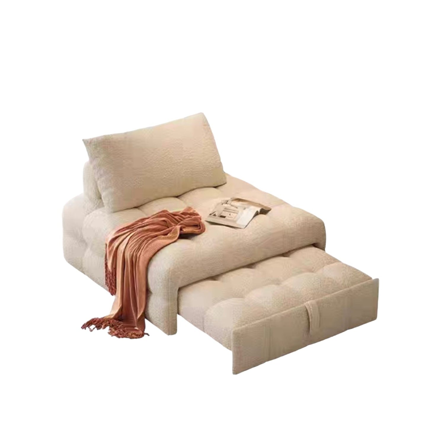 Home Atelier Cecil Tufted Pull-out Boucle Sofa Bed