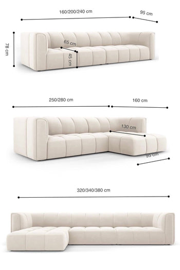 Home Atelier Celine Scratch Resistant Sectional Sofa