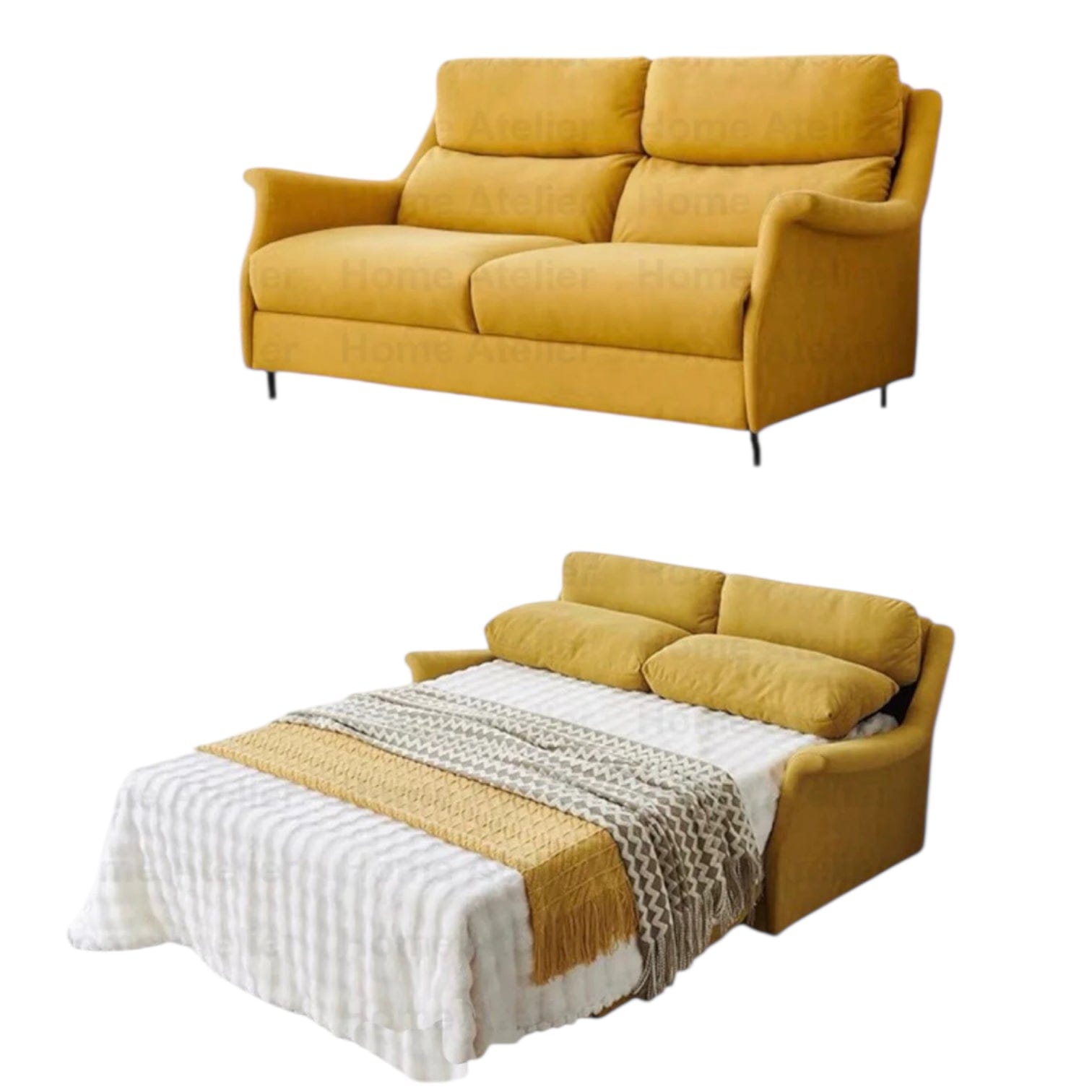 Home Atelier Chervin Foldable Sofa Bed with Mattress