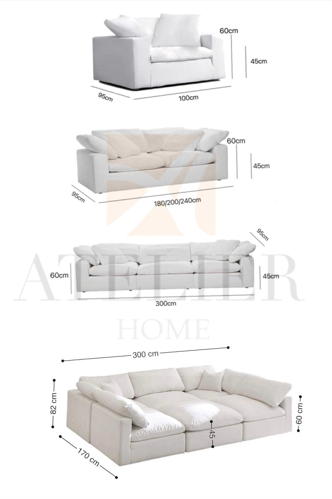 Home Atelier Cloud Sectional Sofa