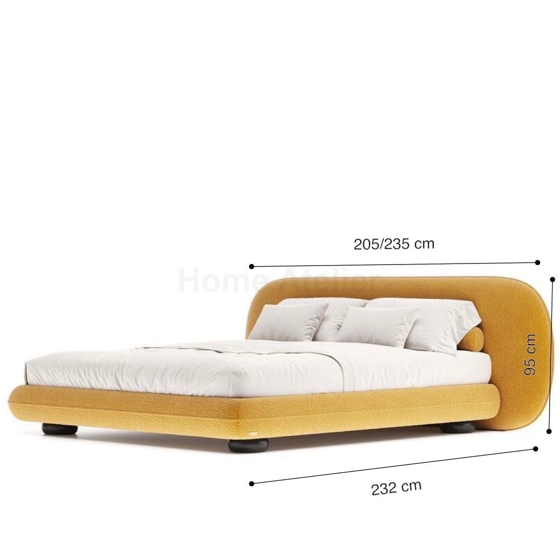 Home Atelier Cogan Performance Boucle Bed Frame