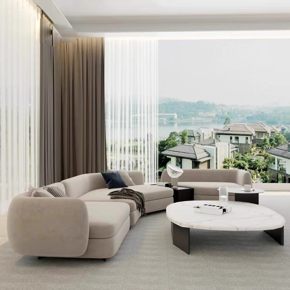 Home Atelier Cole Scratch Resistant Sectional Curve Sofa